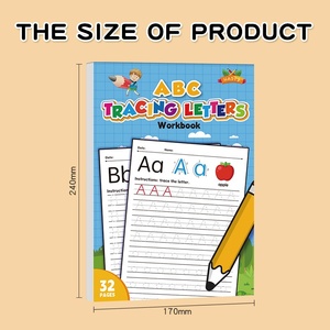 Cahier <span class=keywords><strong>de</strong></span> 26 feuilles d'exercices d'écriture <span class=keywords><strong>de</strong></span> l'alphabet <span class=keywords><strong>anglais</strong></span>, incluant des <span class=keywords><strong>mots</strong></span> <span class=keywords><strong>en</strong></span> italique, des majuscules, des minuscules et des exercices <span class=keywords><strong>de</strong></span> traçage d'écriture manuscrite - Product Image 2
