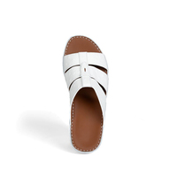 Sandales en cuir d'autruche blanc SHIKOL pour homme, fabriquées par une usine de chaussures arabe, de haute qualité, en cuir exotique personnalisé, pantoufles arabes de luxe, Dubaï
