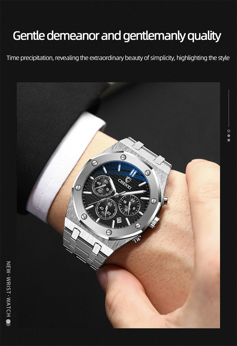 CHENXI 948 Luxury Watch Waterproof Chronograph Multi Function Men