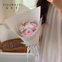 Kertas Pembungkus Bunga SINOWRAP Tebal Matte, Pembungkus Buket Warna Kustom, Kemasan Bunga Minimalis Mewah untuk Florist
