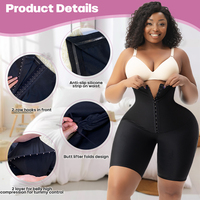 Short Gainant Taille Haute Contrôle Ventre Culotte Courte Effet Remonte-Fesses BBL Gaine Colombienne Post-Opératoire Phase 2