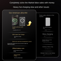 Nouvelle batterie externe magnétique 5000 mAh 10000 mAh, compatible avec iPhone, chargeur rapide sans fil, stations d'alimentation portables pour téléphone