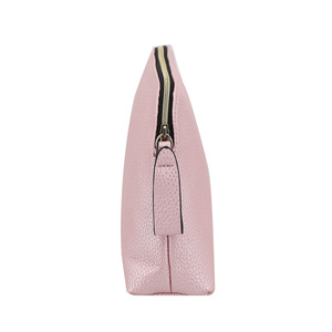 <span class=keywords><strong>Clemence</strong></span>-Bolso de piel sintética personalizado para maquillaje, bolsa de cosméticos con cremallera, patrón de lichi a la moda, bolso de belleza para mujer - Product Image 4