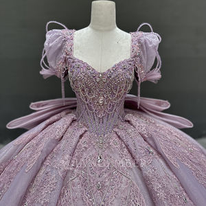 Vestidos de Quinceañera, Vestido de Princesa para Fiesta de Graduación, Apliques Bordados, Cintura Natural, Color Caramelo, Dulce 15 16, Elegante Vestido de Baile Lsmc56 - Product Image 3