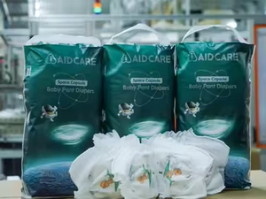 AID CARE Couches-culottes jetables premium pour bébé, ultra-fines, surface sèche, protection anti-fuites 3D, feuille arrière respirante en tissu non tissé - Product Image 4