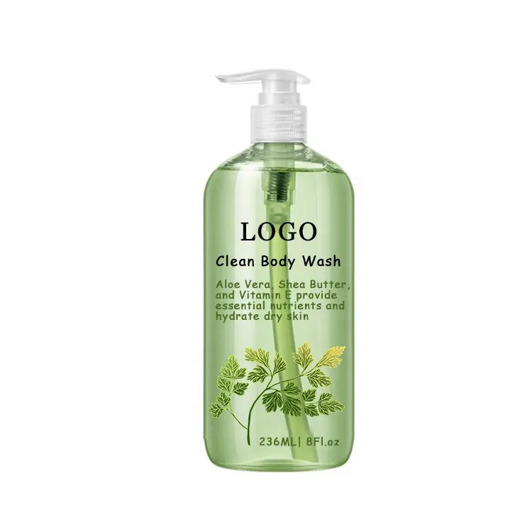 Private label natural organic body wash skin whitening Jasmine lavender shower gel