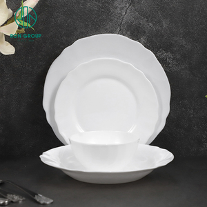 <span class=keywords><strong>Assiette</strong></span> de service personnalisée en céramique blanche en forme de fleur de <span class=keywords><strong>24</strong></span> <span class=keywords><strong>cm</strong></span> pour salade, steak, dessert, dîner, traiteur, mariage, restaurant, couverts - Product Image 4