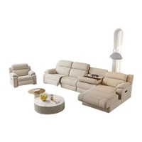 Ensemble de canapés électriques modernes en cuir, multifonctionnel, avec fauteuil lounge et combinaison d'angle en métal – Meilleures ventes