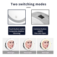Miroir LED intelligent de haute qualité 7 pouces 3X, pour salle de bains, haute qualité