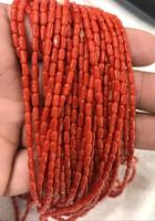 100% naturel véritable rouge italien corail riz forme perles en gros brin Super Fine qualité corail en vrac produit à la main