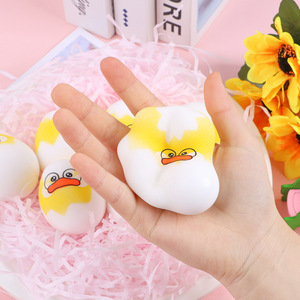 Wholesale Factory TPR Cute Duck Egg Shaped Pressure Release Soft Pinch <b>Squeeze</b> Decompression Toys for Kids Boys and Girls - Product Image 2