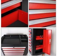 Boîtes à outils avec outils inclus, chariot à outils à 3 niveaux Servante, rangement de garage Jzd, OEM OBM, acier laminé à froid, antivol