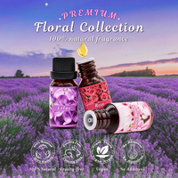 Huile Essentielle Florale Lilas, Chèvrefeuille, Rose, Lotus Bleu, Gardénia, Fleur de Cerisier pour Diffuseur, Aromathérapie, Fabrication de Bougies et de Savons