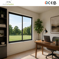 Fenêtre coulissante en aluminium de norme européenne, verre trempé de sécurité, verrouillage multipoints, antivol, extérieure, certifiée Energy Star, facile à installer