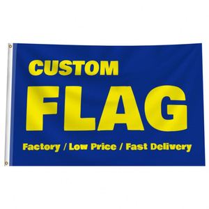 Custom Printed Double Sided Polyester Waterproof Durable Logo <b>Flags</b> and Banners for Promotional Advertising - Product Image 1