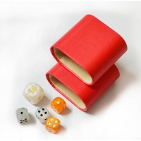 Jeu de backgammon en cuir avec dés en résine marbrée, dés en cuir, gobelets à dés, intérieur doublé de feutre en velours coloré, gobelet à dés en cuir PU