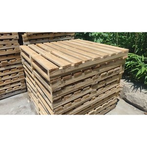 พาเลทไม้ Auji Packaging ขนาด 1100 มม. ทำจากไม้สนแท้ ผ่านการรมควัน ได้รับการรับรอง ทางเข้าออกได้สองทาง สำหรับการขนส่งสินค้า - Product Image 5