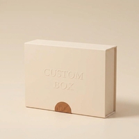Boîte en carton ondulé recyclé écologique avec logo personnalisé en relief, emballage cadeau artisanal, boîte en papier blanc pour éponge en fourrure