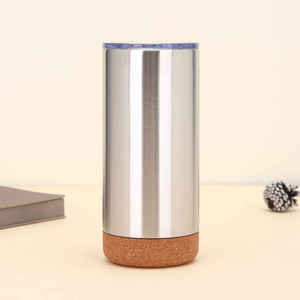 New 16oz Cork Bottom Straight Body Car Mug 304 Stainless Steel Double-walled Vacuum Insulated Leak-Proof Eco-Friendly Business - Product Image 5