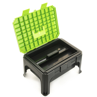 Étui rigide en plastique pour le rangement de l'artisanat Boîte à outils de rangement domestique Tabouret escabeau de rangement