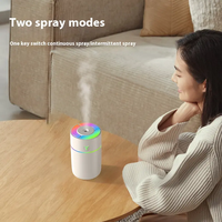 Diffuseurs d'huiles essentielles ultrasoniques portables 230 ml H2O avec lumière colorée pour voiture, humidificateur d'air mini pour vente en gros
