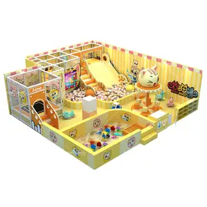 Pastel Color Small Commercial Slides Plastic Soft Play Area Equipment Kids Playground Indoor