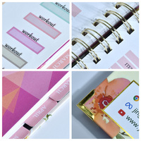 Agenda personnalisé de haute qualité avec pochettes, nouveau design floral, carnet à spirales avec pages divisées