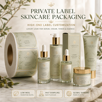 Étiquettes personnalisées pour soins de la peau, autocollants imperméables en rouleau avec dorure à chaud pour flacons cosmétiques, emballage de sérum sous marque privée, autocollant OEM ODM