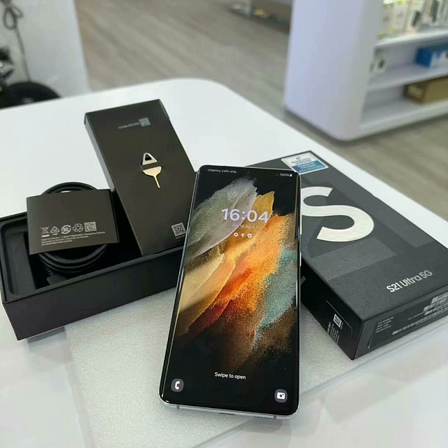 For S21 Ultra Used Original Unlocked US European Hong Kong Global Versions 12GB RAM 5G with Original Accessories