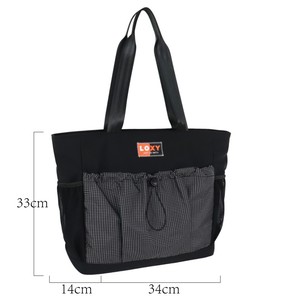 Sac fourre-tout spacieux et imperméable en nylon Senrong pour femme - Sac à bandoulière décontracté avec fermeture éclair portable et doublure en polyester à motif Ripstop - Product Image 1