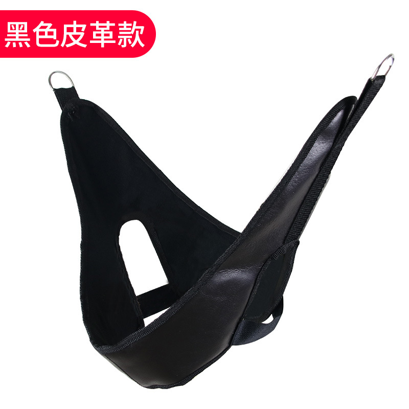 Ceinture de traction en cuir noir