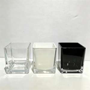 Stoples Kaca Kotak Minimalis Tebal Bening untuk Pembuatan Lilin DIY, Vas Tanaman Hidroponik & Wadah Kaca Mini Akuarium - Product Image 1
