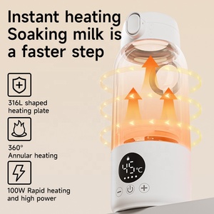 Calentador de <span class=keywords><strong>Biberones</strong></span> Portátil Inalámbrico para Viajes, Esterilizador de Leche Materna, Calentador de Agua para Bebés y Niños - Product Image 2