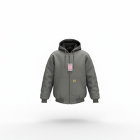 Veste de travail pour homme en toile tissée coupe-vent de haute qualité 12 oz, avec logo personnalisé, résistante, pour l'hiver, directement de l'usine