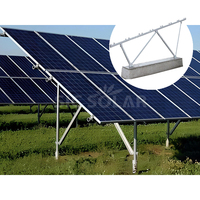 Structure de support pour panneaux solaires, structure de montage solaire, système de support au sol