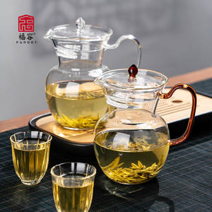 Petite théière en verre pour la maison, cafetière, bouilloire avec poignée, design moderne, résistante à la chaleur - Product Image 1