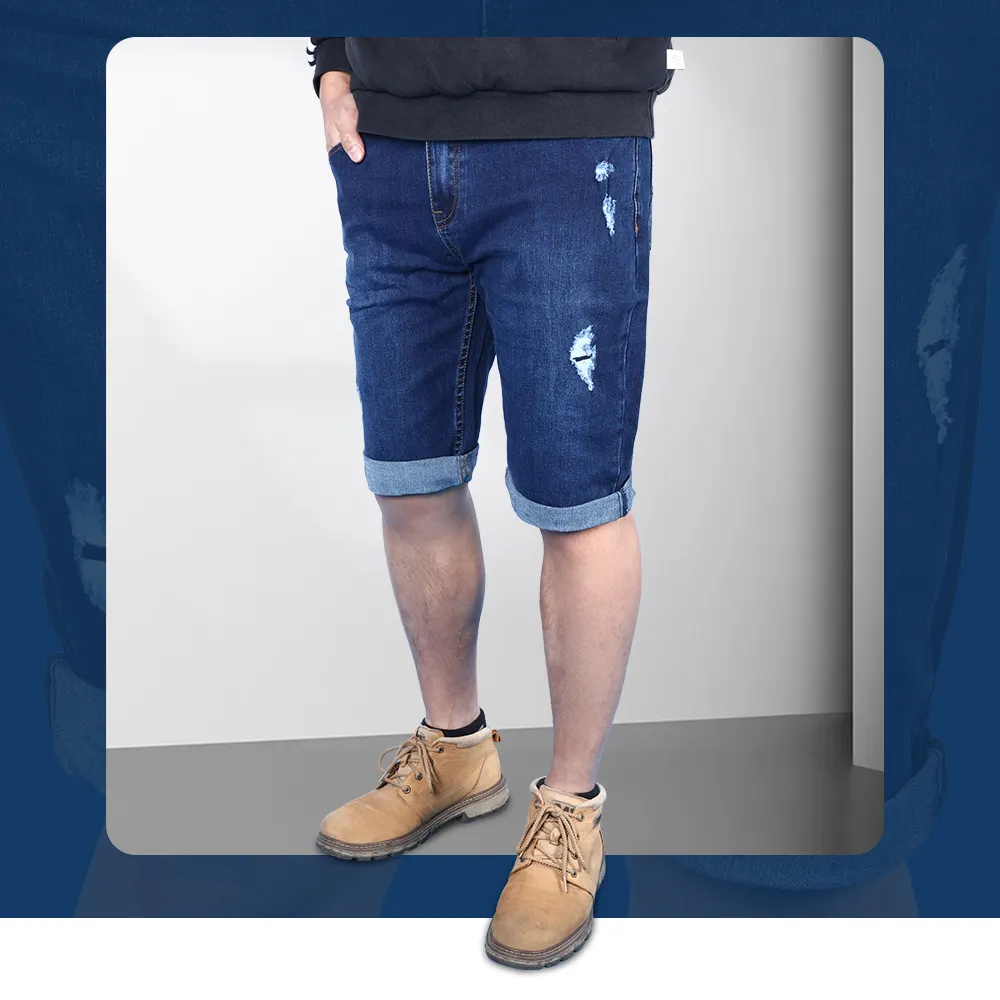 Calça jeans folgada hiphop casual jeans masculina jeans curto diário confortável