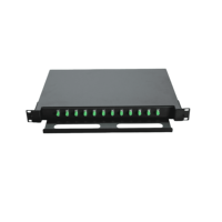 Panel Patch Fiber Optik 12 Core FC/APC Distribution Frame Telescoping Odf Kotak Terminal Serat Optik FTTH