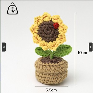 Bambola all'uncinetto fatta a mano, Pianta Emozionale Arancione, Pianta in <span class=keywords><strong>Vaso</strong></span> all'Uncinetto Positiva, Fiore in <span class=keywords><strong>Vaso</strong></span> Lavorato a Maglia, Fiore all'Uncinetto - Product Image 5