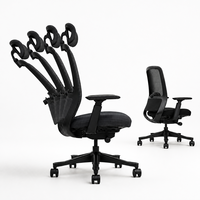 Silla de Oficina Ergonómica Vaseat V3 con Respaldo Medio de Malla, Soporte Lumbar Ajustable y Asiento Deslizante para Proyectos de Oficina