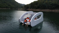 Moteur de bateau gonflable à énergie solaire de luxe de qualité des fabricants Hausboot Villa gonflable à eau électrique Bateau-maison flottant