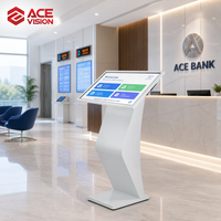 ACEVISION K-type Base Floor Standing Advertising Display 4K Android Digital Signage dengan Layar Sentuh