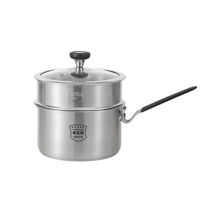 Ensemble de cuisine d'extérieur en acier inoxydable avec couvercle, pot de cuisson portable pliable pour pique-nique - Product Image 4
