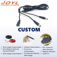 Cable de Extensión de Alimentación RF JOYL DC5521 de 1 Hembra a 2 Machos, 60V 5A, para Cámara de Seguridad Exterior