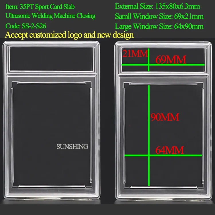 SUNSHING Plastic Ultrasonic beckett Graded Card Slab Sports Trading Graded Card Case TCG Acrylic Display Holders for PSA Pokemon