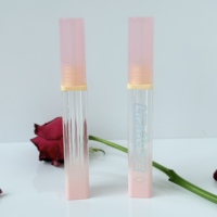 Tube de brillant à lèvres torsadé rose dégradé unique OEM & ODM, tubes de brillant à lèvres personnalisés avec breloques