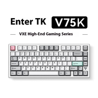 Keyboard Mekanik VXE ATK V75X/V75PRO Keyboard Gamer 3 Mode 2.4G BT Nirkabel 80 Tombol RGB Hot Swap Esports Kantor Gaming