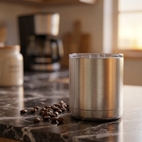 Mug isotherme minimaliste en acier inoxydable à double paroi de 10 oz, idéal pour le lait ou le vin, garde les boissons chaudes/froides, cadeaux d'affaires