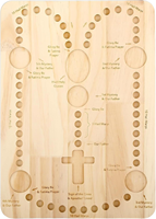 Planches à perles en bois pour la fabrication de chapelets religieux, kit de fabrication de chapelets en bois