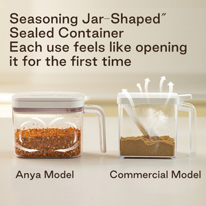 Anya Bán Buôn Thân Thiện Với Môi BPA Miễn Phí Gia Vị Lưu Trữ Bộ Hộp Nhựa Kín Gia Vị Jar Nhà Bếp Hạt Tiêu Muối Lưu Trữ <span class=keywords><strong>Container</strong></span> - Product Image 5